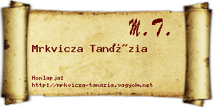 Mrkvicza Tanázia névjegykártya